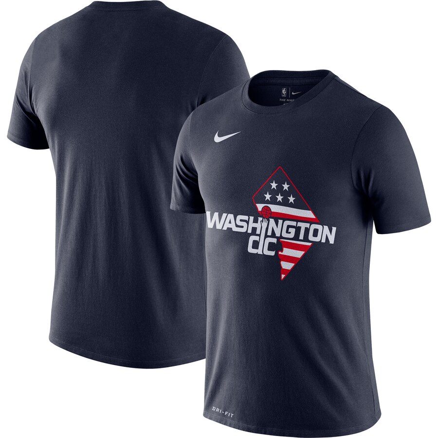 Men 2020 NBA Nike Washington Wizards Navy 201920 City Edition Hometown Performance TShirt